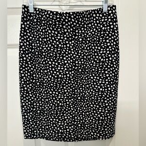 Talbots Black and White Patterned Pencil Skirt
